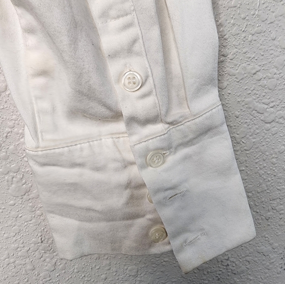Covington White Ruffled Long Sleeve Shirt Size M - Picture 3 of 7